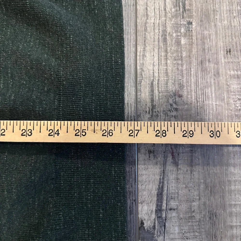 J Crew‎ Men's Dark Green Heathered Henley Sweater Long Sleeve Size L